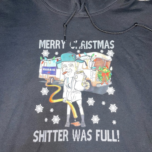 Trump Funny Ugly Christmas Hoodie Size 3XL Pullover New Black National Lampoons - Picture 3 of 13